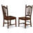 5 Piece Modern Dining Table Set Includes a Square Wooden Table and 4 Dining Room Chairs, Mahogany