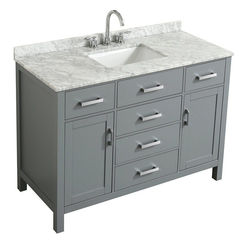 Ensemble de meuble-lavabo simple 49 po Bristol, Gris