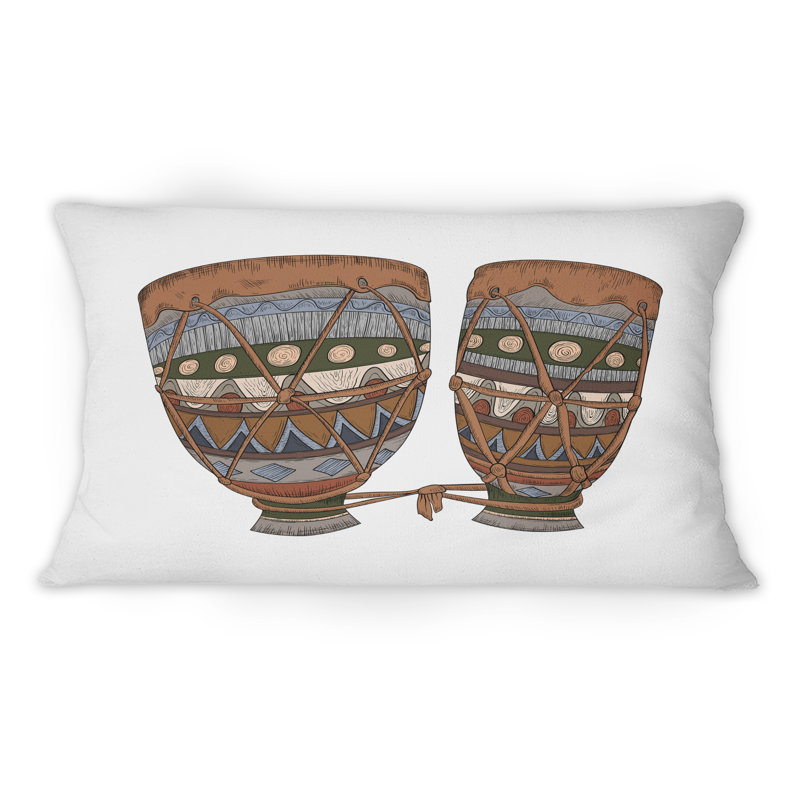 Coussin Traditional Tam Tam Drums II - Cabin & Lodge