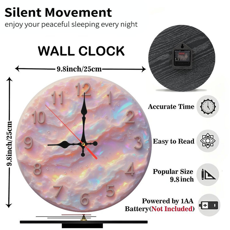 Cadran de l'horloge rose