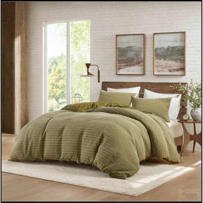 Ensemble de housse de couette gaufrée 3 pièces Cal King