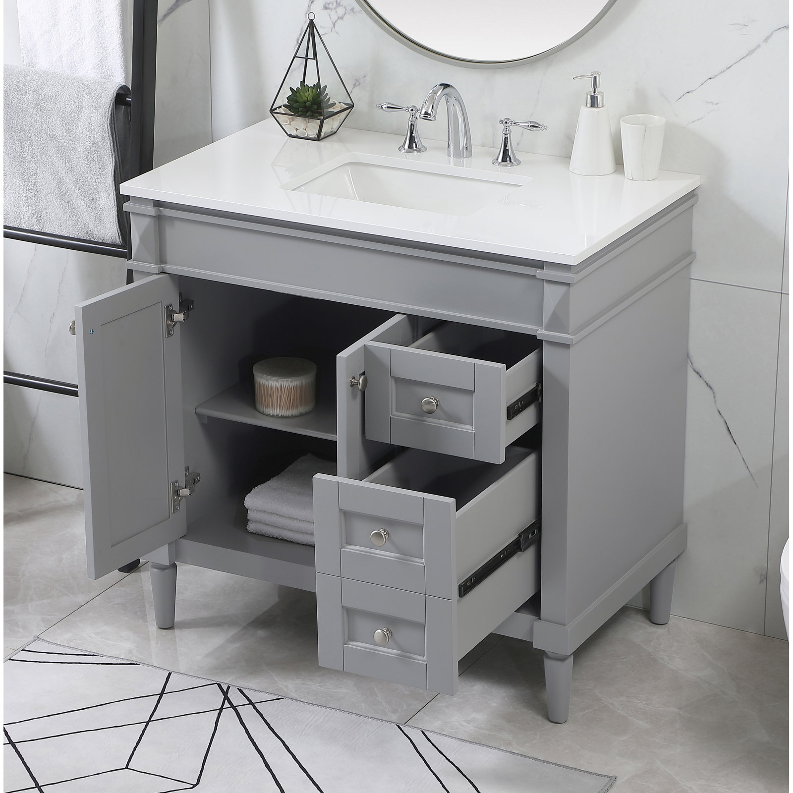Readington 36'' Single Bathroom Vanity, Gray