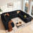 Koyu Compression Packed 5-Piece Cloudelle Plush Corduroy Fabric Cloud Sectional With U-Shape Chaise,Modern Modular Sofa With Deep Seat, Upholstered Boneless Couch For Living Room Bedroom,No Assembly Required-252070974