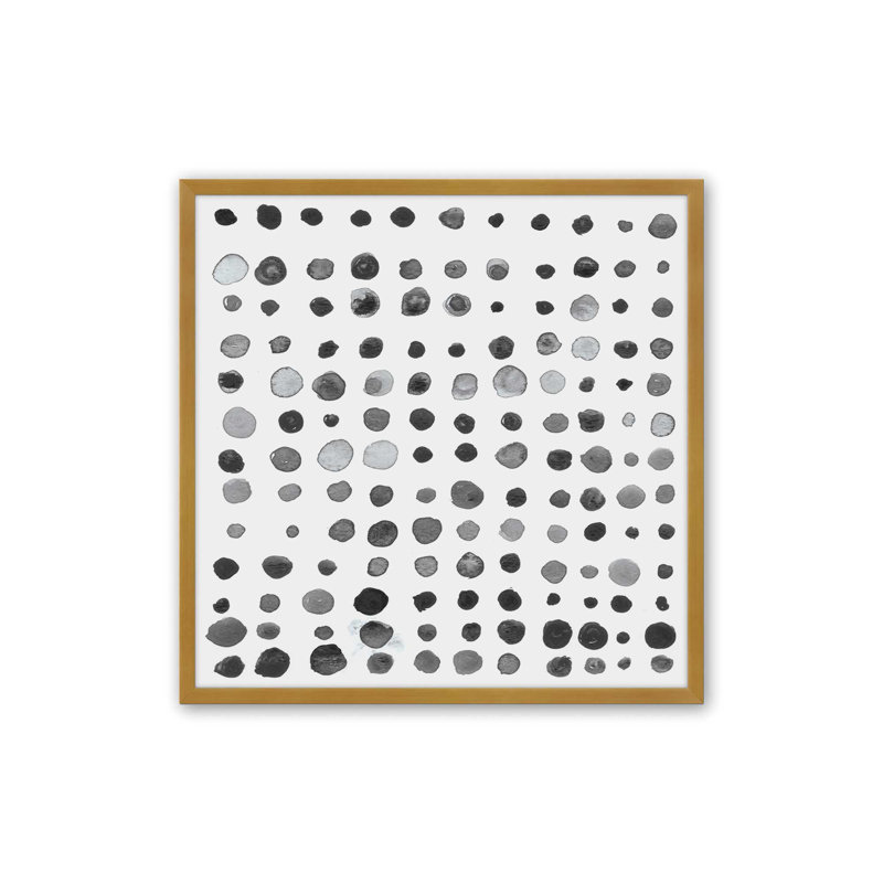 Commande en noir et blanc, H 13,75 po x l 13,75 po, Or poli