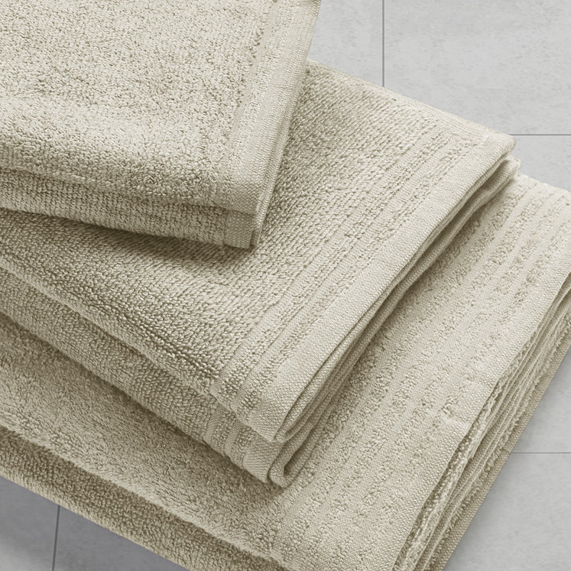 100% Cotton Quick Dry 12 Piece Bath Towel Set, Beige