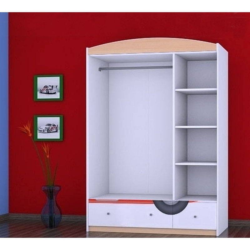 Overstreet 3 Door Wardrobe, Beige