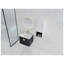 Meuble-lavabo mural 24 po avec lavabo en céramique et armoire d'appoint en châtaignier noir ou blanc-129885174