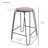 Modern Black 24" Counter Stool with Durable Powder-Coated Iron Legs-517922012-499561418-504895063