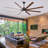84" Black Lowe Profile Ceiling Fan with Light-1193763042