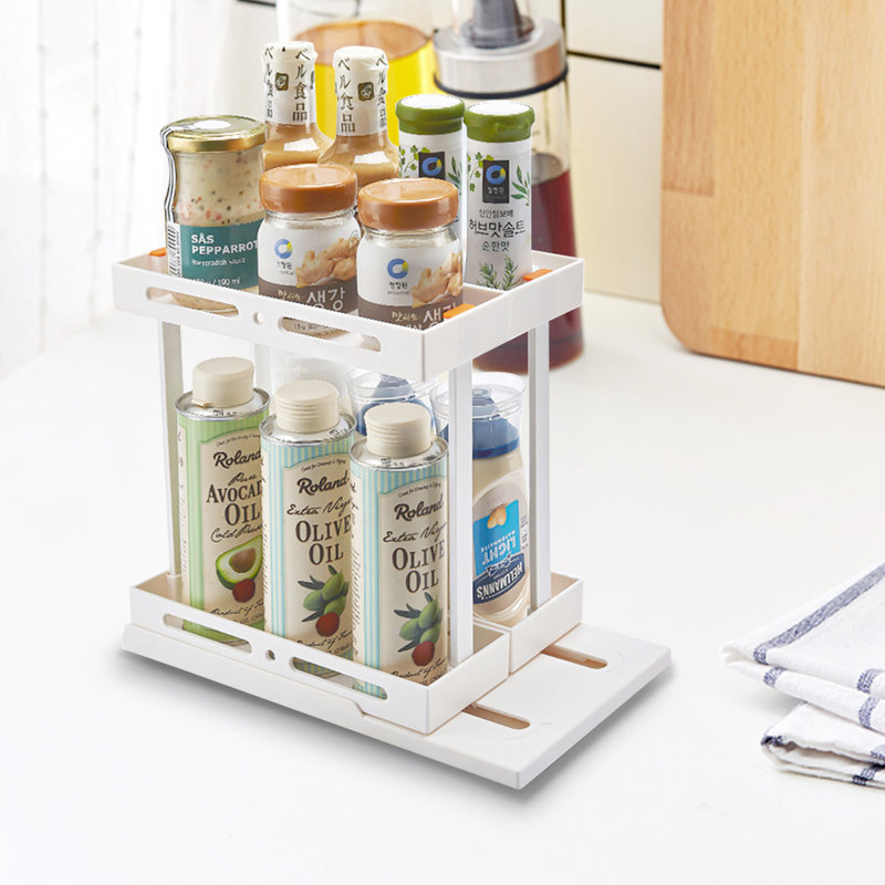 Freestanding Spice Rack with Adjustable Racks