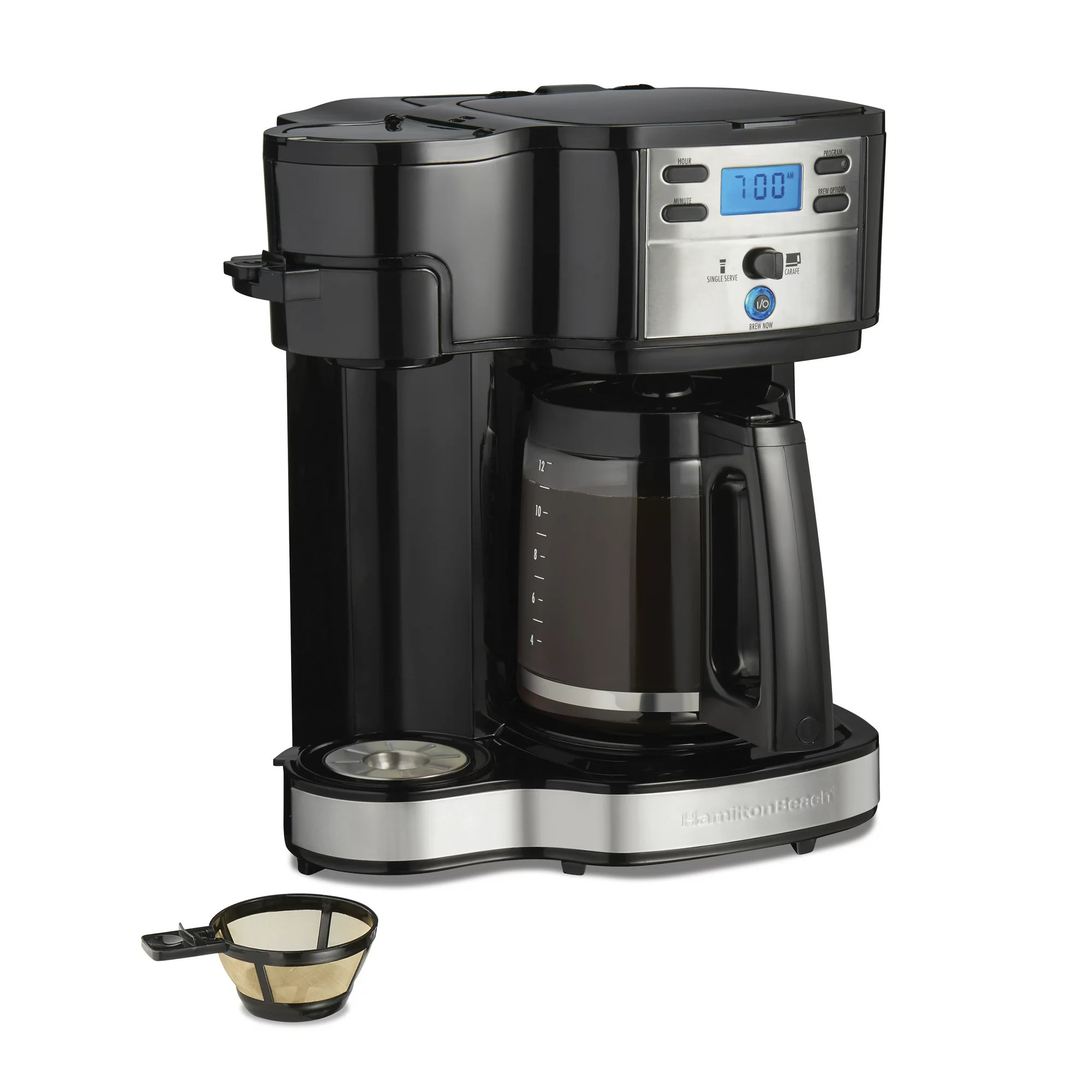 Hamilton Beach FlexBrew 2 Way Coffee Maker with 12-Cup Capacity - Black