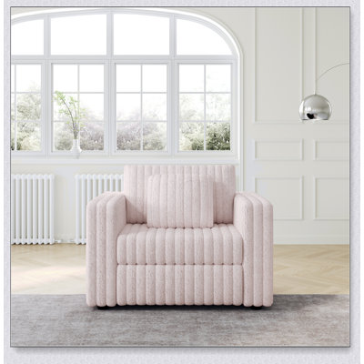 44.9 Inch Plush Modular Single Sofa Comfortable Stylish Functional for Bedrooms and Living Rooms
