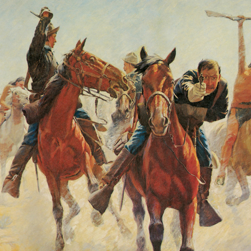 Breaking Through the Line - reproduction d'art sur toile, H 32,75 po x l 42,75 po x P 1,25 po