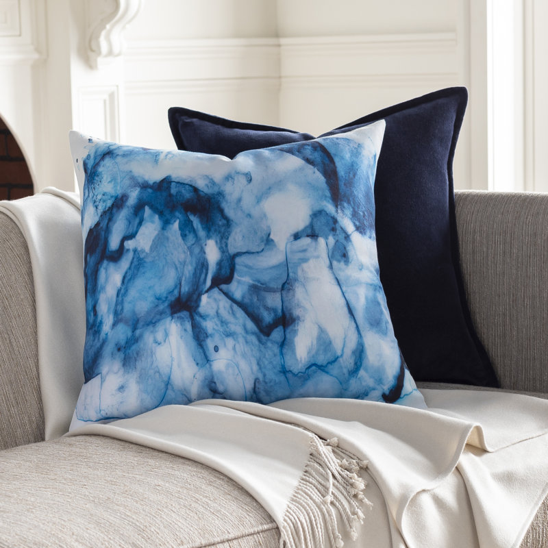 Coussin décoratif à motif abstrait, 20 po x 20 po, Rembourrage du duvet