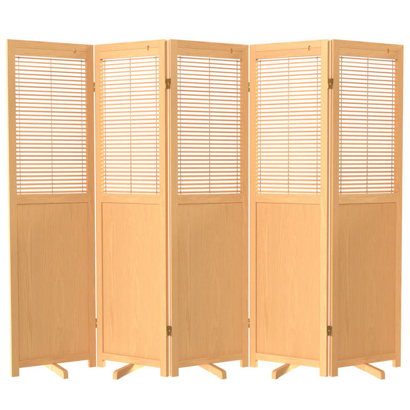 Cloison pliante haute de 6 pi Cayenna, Naturel, 5