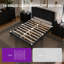 Ensemble de lit plateforme tapissier et matelas, matelas en mousse viscoélastique gélifiée 12 "-112658133-112658134