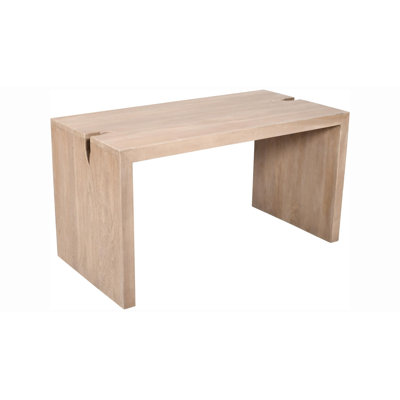 56" Ivory Reclaimed Wood Sled Writing Desk