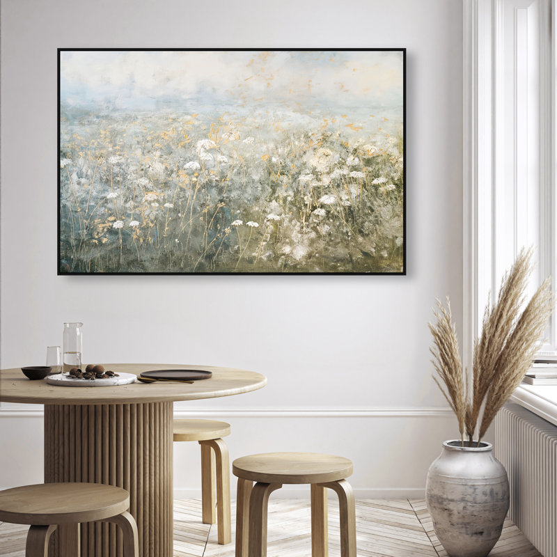 Meadow Veil Canvas Floral & Botanical Print by Oliver Gal, Black Frame, 15 x 10, 37"H x 55"W, Black Frame