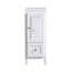 Armoire de rangement étroite blanche, armoire de plancher autoportante mince avec porte simple et tiroir, petite armoire latérale en lin pour salle de bain, toilette, buanderie, armoire compacte avec tablette réglable