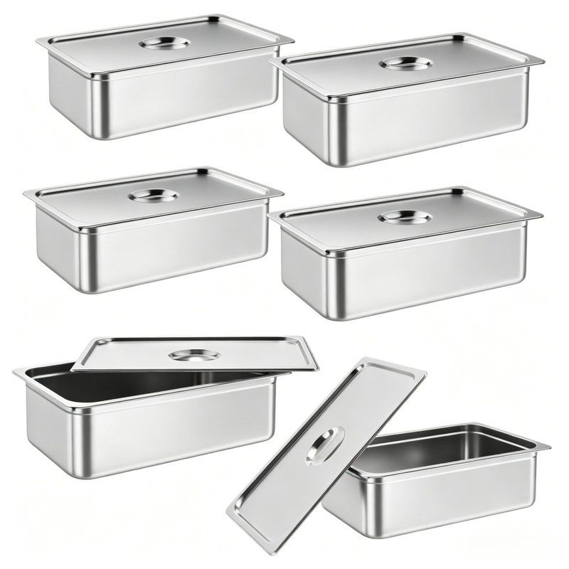 East Urban Home Stainless Steel Tray, 10cm H x 53cm W x 32.5cm D