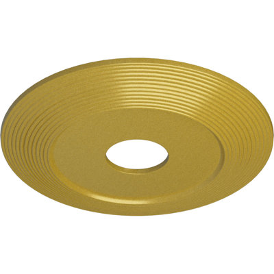 Endurathane Adonis Ceiling Medallion, 16 1/8"OD x 3 5/8"ID x 1"P (Fits Canopies up to 10 1/4"), Hand-Painted Rich Gold Finish