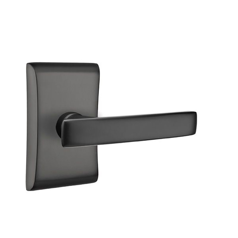 Levier de porte avec rosette Geneva Passage (Hall & Closet), Dos plat, Gauche