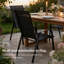 Chaises de patio empilables toutes saisons, tissu en textilène durable avec accoudoirs, structure en métal robuste, chaises de salle à manger d'extérieur à séchage rapide ergonomiques pour la cour et la piscine (noir, 8 pièces)-126637972-109080134
