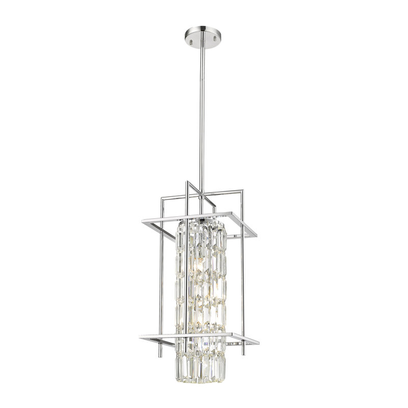 Bayliff 3 - Light Chrome Crystal Pendant
