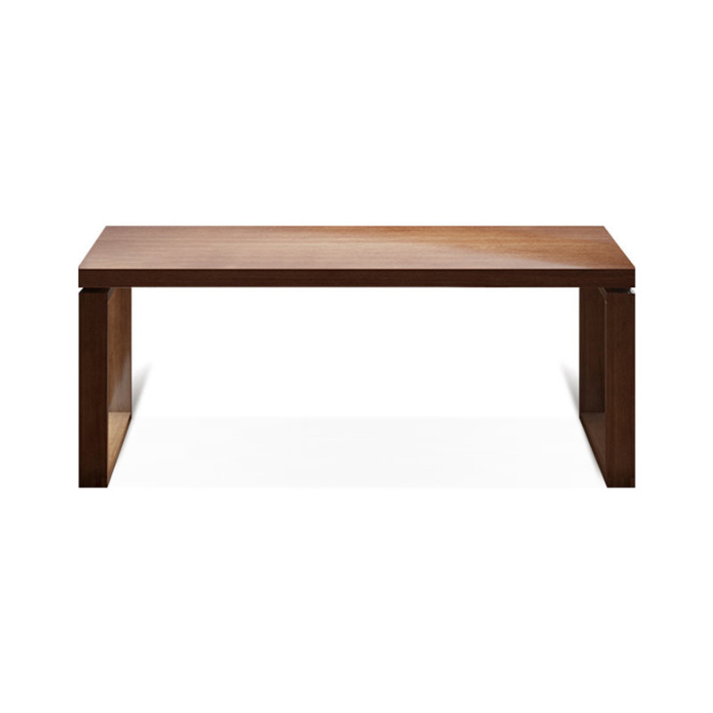 Bureau rectangulaire en bois massif noyer clair, H 29,53 po x l 94,49 po x P 23,62 po