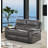 Causeuse inclinable en cuir avec accoudoirs coussinés 61 po Faulks-47414508