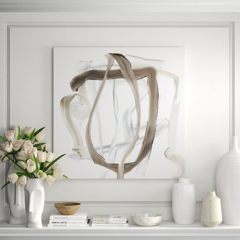 Whirl Print by Barclay Butera, 40" H x 40" W, Glass Coat