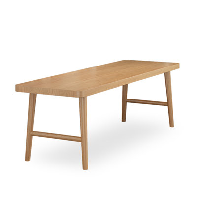 Bureau rectangulaire en bois massif Burlywood