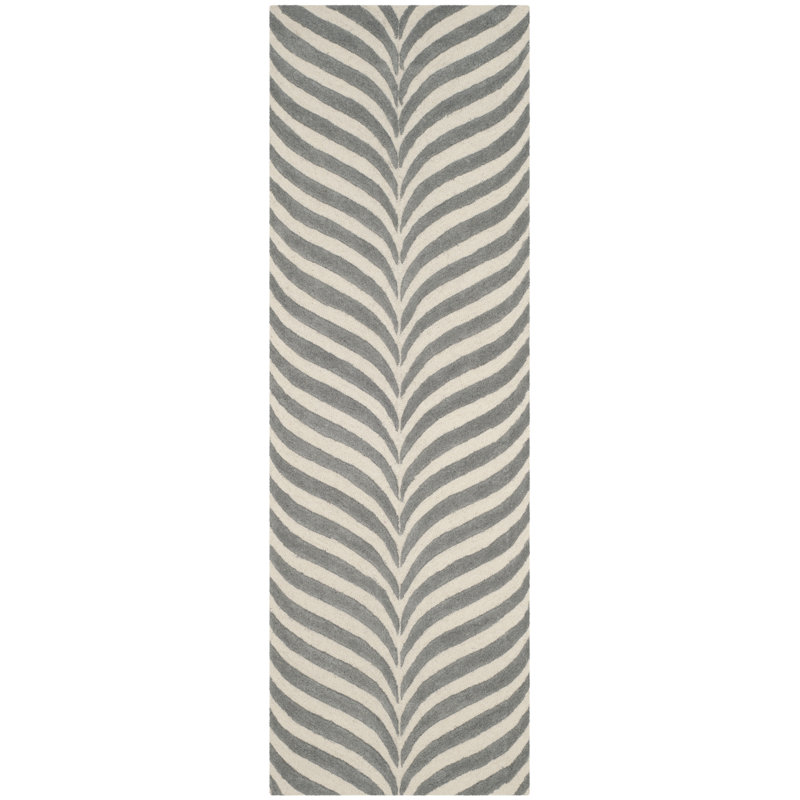 Zandbergen Hand Tufted Wool Striped Rug, Runner 2'3" x 7'