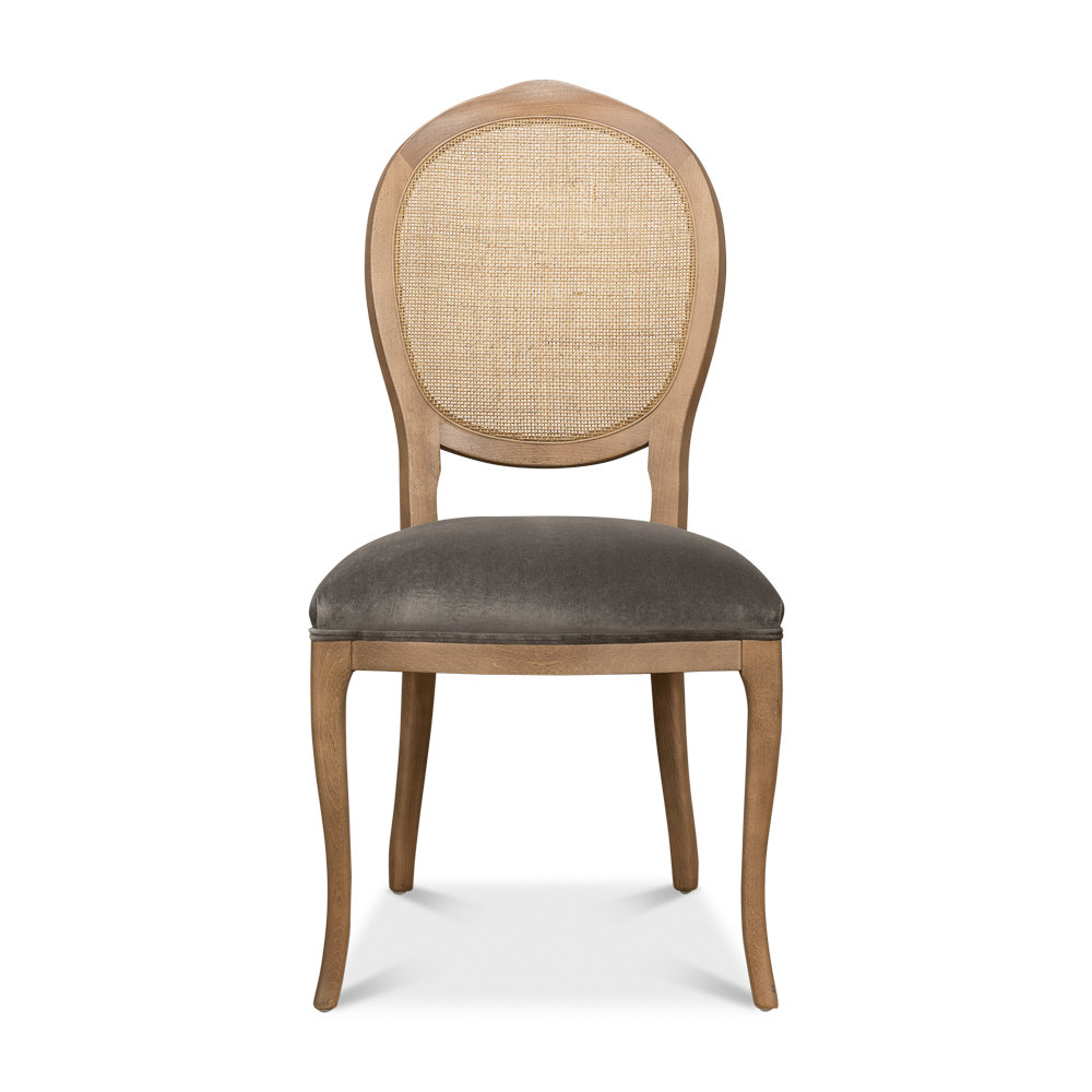 Sarreid Ltd Banner Cane Back Oval Side Chair | Perigold