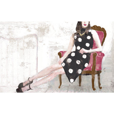 «Woman Lounging On Fancy Chair», reproduction sur toile tendue