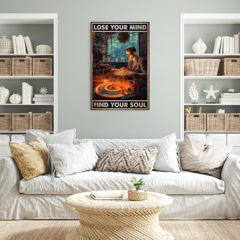 Vinyle Lose Your Mind - 1 pièce, impression sur toile tendue, H 36 po x l 24 po x P 1,25 po