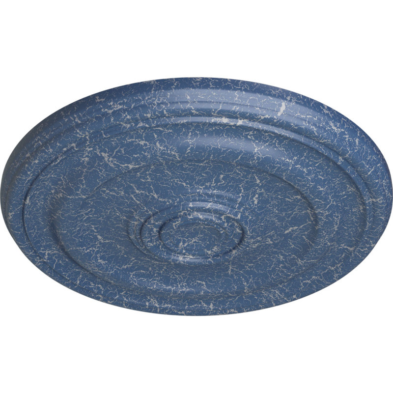 Médaillon de plafond Endurathane Devon, DO 15 3/4 po x P 1 1/2 po (convient aux auvents jusqu'à 3 5/8 po), fini craquelé Americana peint à la main