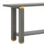 Console moderne minimaliste, canapé d'entrée en bois massif avec détails en métal, tablette intégrée-119455332