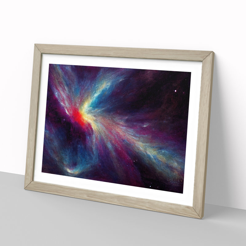 Neon Galaxy Vol.4 1 Piece Single Picture Frame Wall Art, 25cm H x 34cm W, Beige