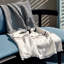 Stripe Linen Throw Blanket