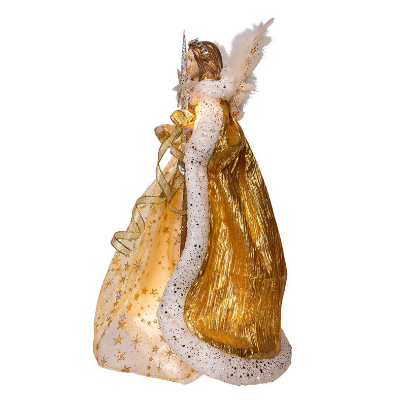 Décoration pour sommet de sapin ange céleste 10 lumières UL de 16 pouces Kurt Adler