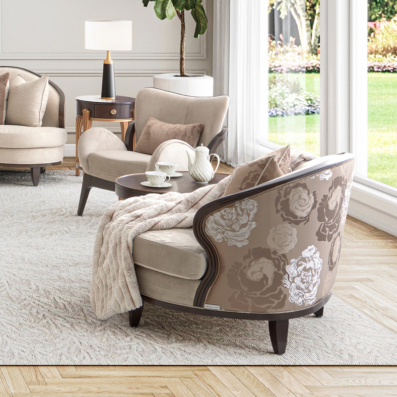 Round Dark Brown Wood and Glass End Table with Storage