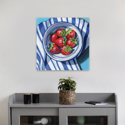 Fresh Picked Kitchen Strawberries Contemporary Art