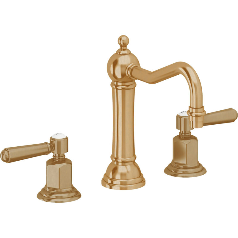 Montecito 8" Widespread Lavatory Faucet, Burnished Brass