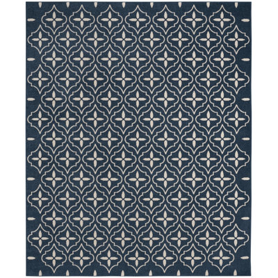 Tapis intérieur / extérieur bleu marine / ivoire Nourison Essentials