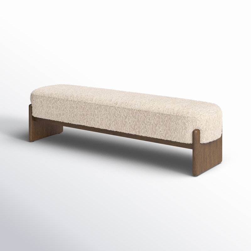 Kirby Accent Bench, Solema Cream Boucle