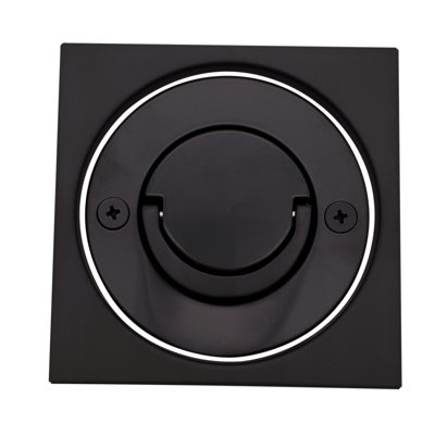 3-9/16" Roman Bathtub Drain Trim with U-Shaped Flip Up Pull Handle and 4-1/4" Tile Square