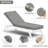 1-Piece Outdoor Chaise Lounge Chair Cushion, 80"X26"X4"-1984030774