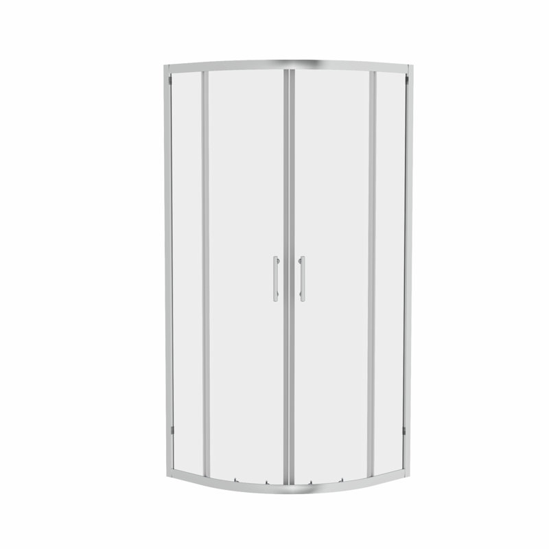 Sesilia Sliding Door Slate Effect Round Shower Enclosure with Tray  1900 x 800 mm, Anthracite, Chrome