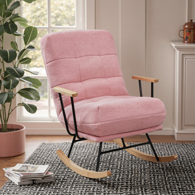 Fauteuil inclinable, oscillant et oscillant en tissu